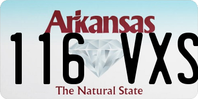 AR license plate 116VXS