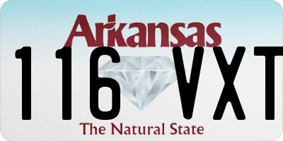 AR license plate 116VXT