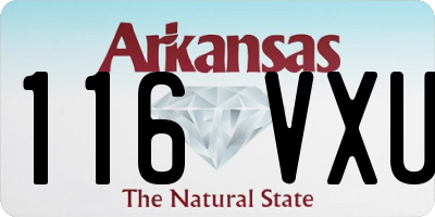 AR license plate 116VXU