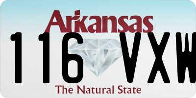 AR license plate 116VXW