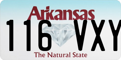 AR license plate 116VXY