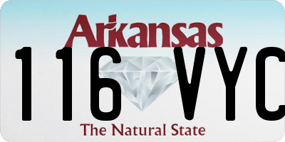 AR license plate 116VYC