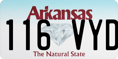 AR license plate 116VYD