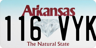 AR license plate 116VYK