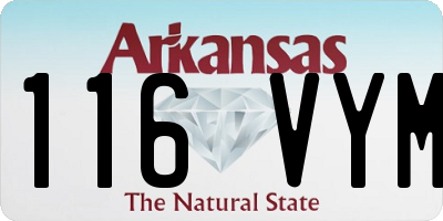 AR license plate 116VYM