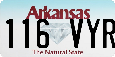 AR license plate 116VYR