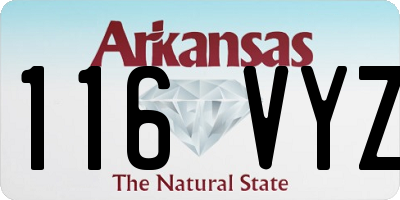 AR license plate 116VYZ