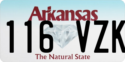 AR license plate 116VZK