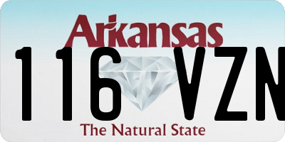 AR license plate 116VZN