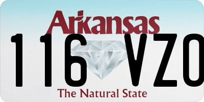 AR license plate 116VZO