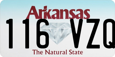 AR license plate 116VZQ