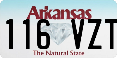 AR license plate 116VZT