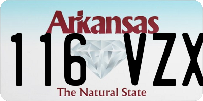 AR license plate 116VZX