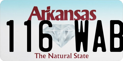 AR license plate 116WAB