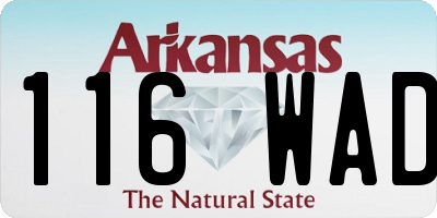 AR license plate 116WAD