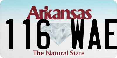 AR license plate 116WAE