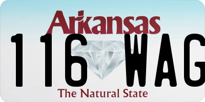 AR license plate 116WAG