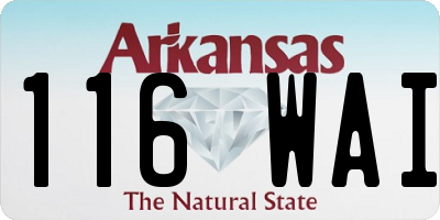 AR license plate 116WAI