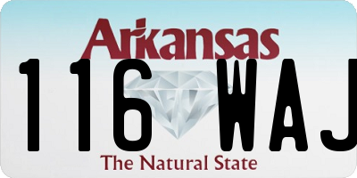 AR license plate 116WAJ