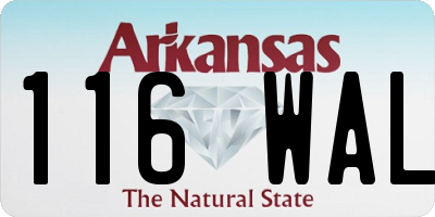 AR license plate 116WAL