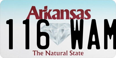AR license plate 116WAM