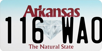 AR license plate 116WAO