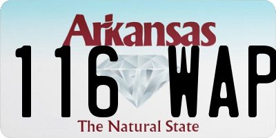 AR license plate 116WAP
