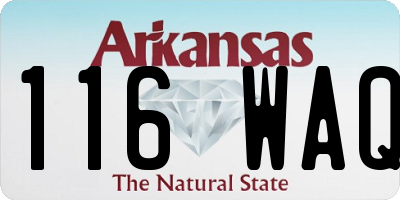 AR license plate 116WAQ