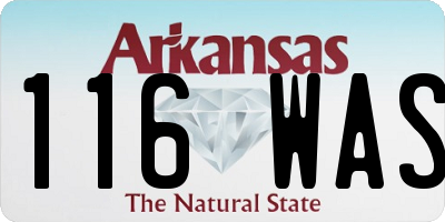 AR license plate 116WAS