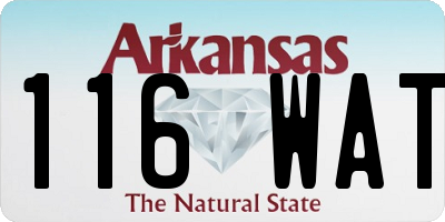 AR license plate 116WAT