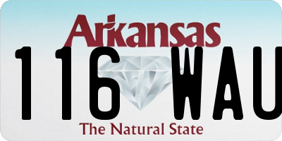 AR license plate 116WAU