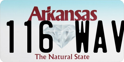 AR license plate 116WAV