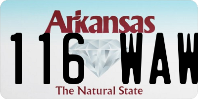 AR license plate 116WAW