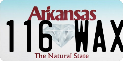 AR license plate 116WAX