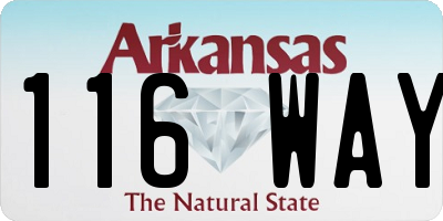 AR license plate 116WAY