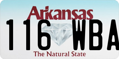 AR license plate 116WBA