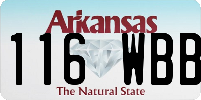 AR license plate 116WBB