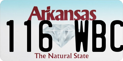 AR license plate 116WBC