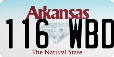 AR license plate 116WBD