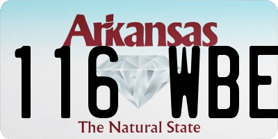 AR license plate 116WBE