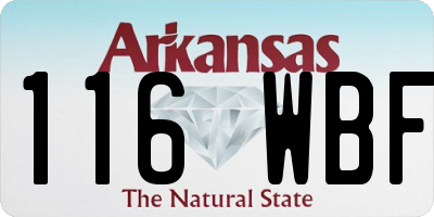 AR license plate 116WBF