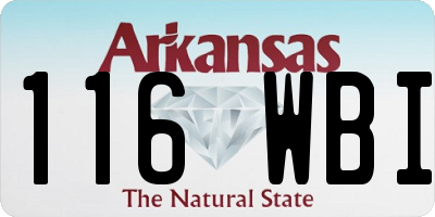 AR license plate 116WBI