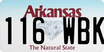 AR license plate 116WBK