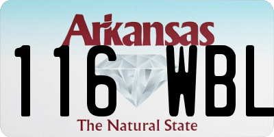 AR license plate 116WBL