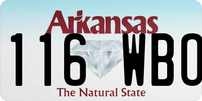 AR license plate 116WBO