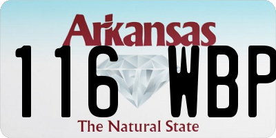 AR license plate 116WBP