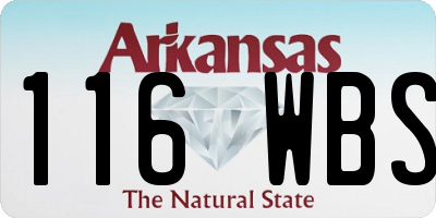 AR license plate 116WBS