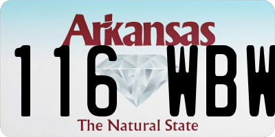 AR license plate 116WBW