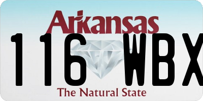 AR license plate 116WBX
