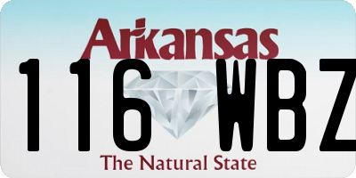 AR license plate 116WBZ